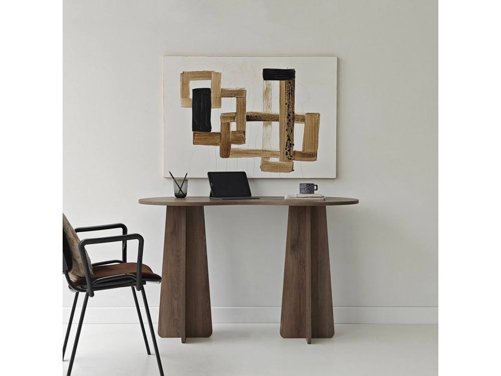 Scrivania "infinita" in legno 120 x 60 x 75 cm - Noce