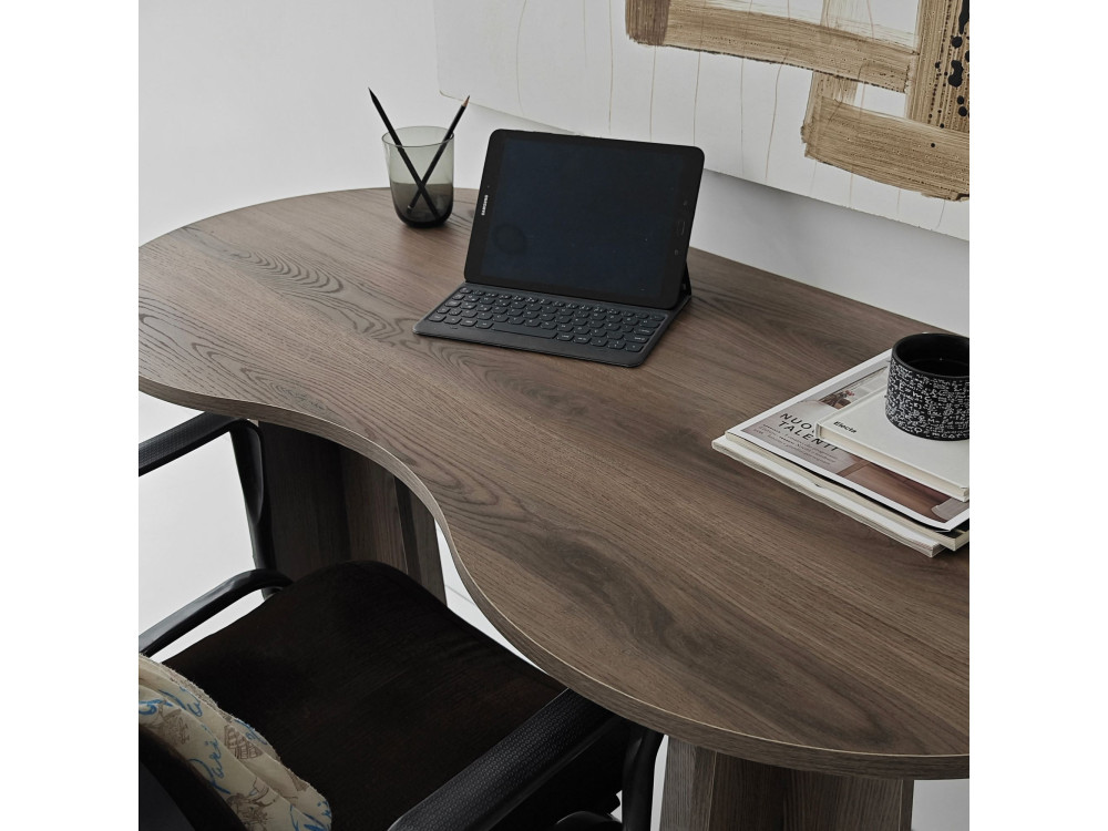 Scrivania "infinita" in legno 120 x 60 x 75 cm - Noce