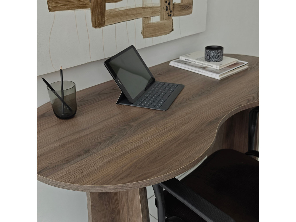 Scrivania "infinita" in legno 120 x 60 x 75 cm - Noce