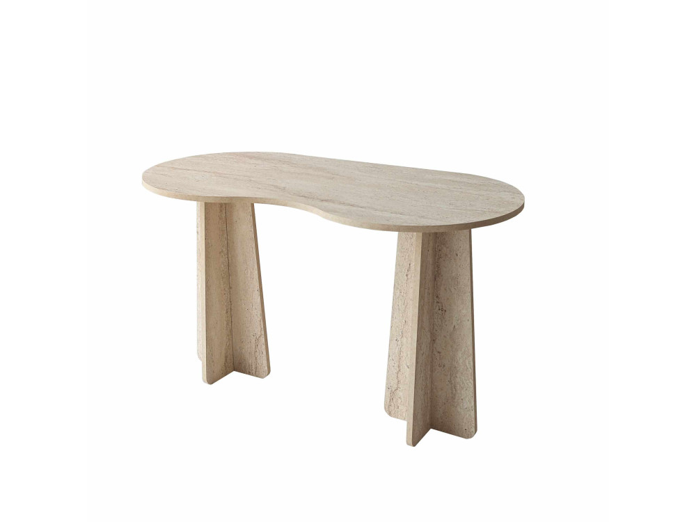 Scrivania "infinita" in legno 120 x 60 x 75 cm - Travertino