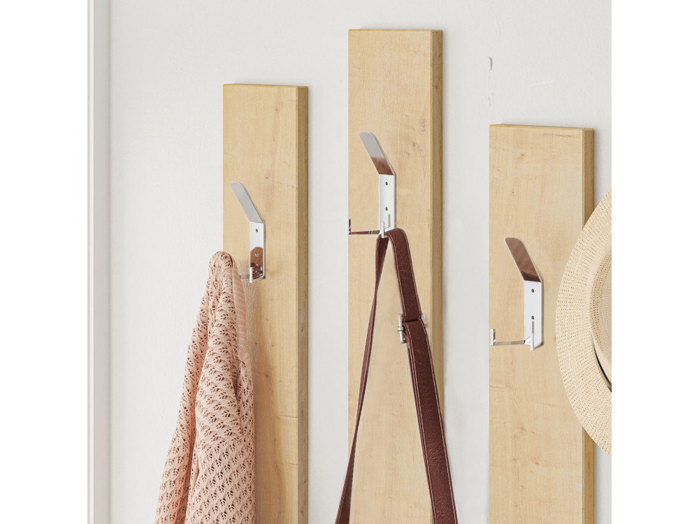 Mobile da ingresso "Ramda" con specchio in legno - 137 x 35 x 154 cm - Beige
