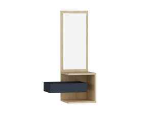 Mobile da corridoio in legno "Stella" - 49 x 31 x 90 cm - Rovere-Antracite