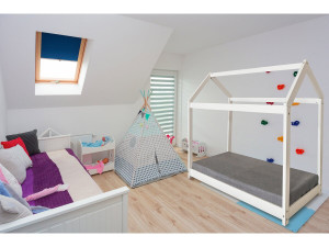 Letto a capanna per bambini "Camilla" - 140 x 70 cm - Bianco 2