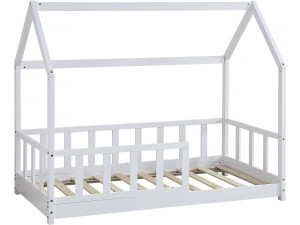 Letto a capanna in legno "Charlotte" - Bianco - 80 x 160 cm