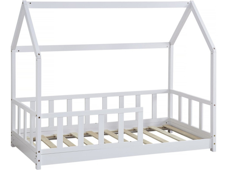 Letto a capanna in legno "Charlotte" - Bianco - 80 x 160 cm
