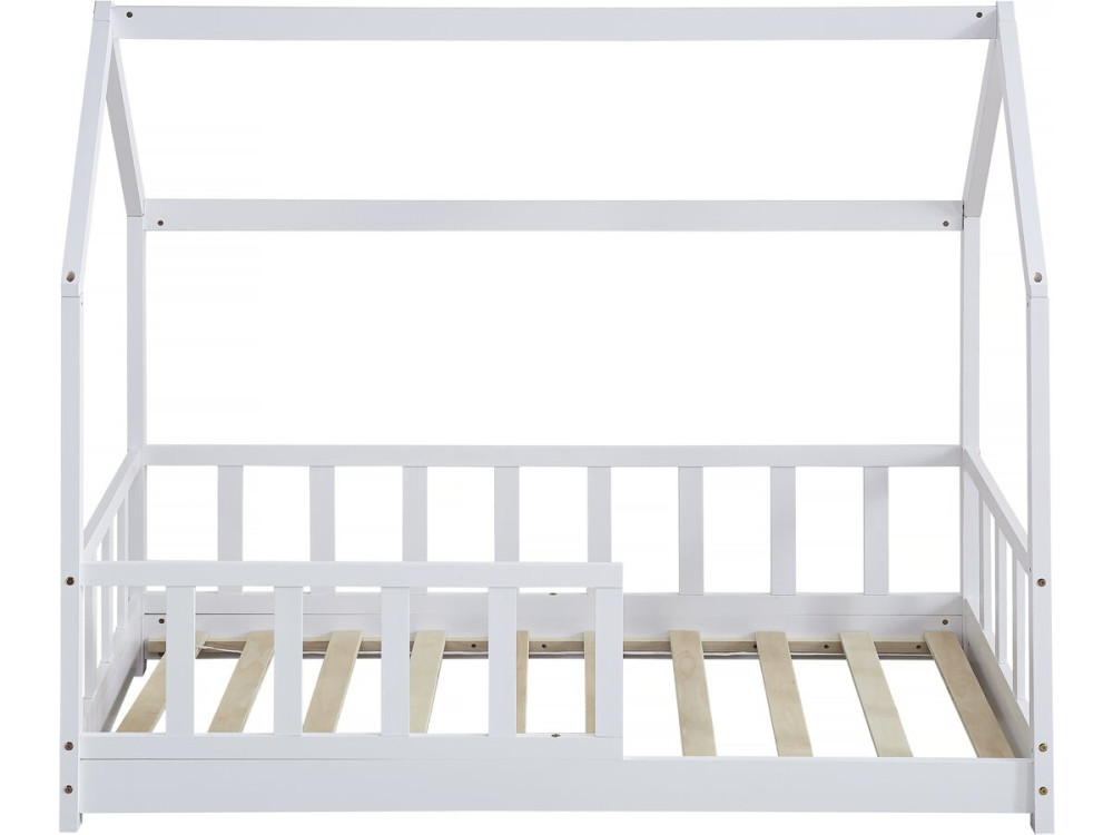 Letto a capanna in legno "Charlotte" - Bianco - 80 x 160 cm