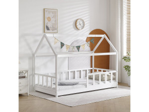 Letto a soppalco per bambini "Mila" - 90 x 190 cm - Bianco 2