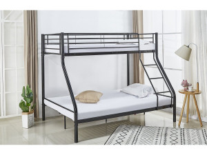 Letto a castello in metallo  "Leo" - Nero 2