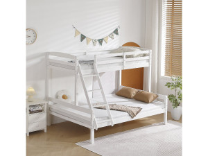 Letto a castello per bambini "Léa" - Bianco 2