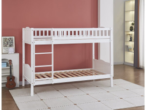 Letto a castello per bambini "Gabriel" - Legno - Bianco - 90 x 190 cm 2