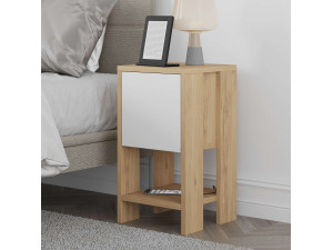 Comodino in legno "Ema" 30 x 30 x 55 cm - Rovere zaffiro 2