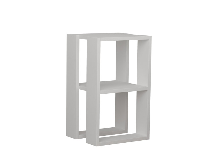 Comodino in legno "Lonie" 30 x 30 x 55 cm - Bianco