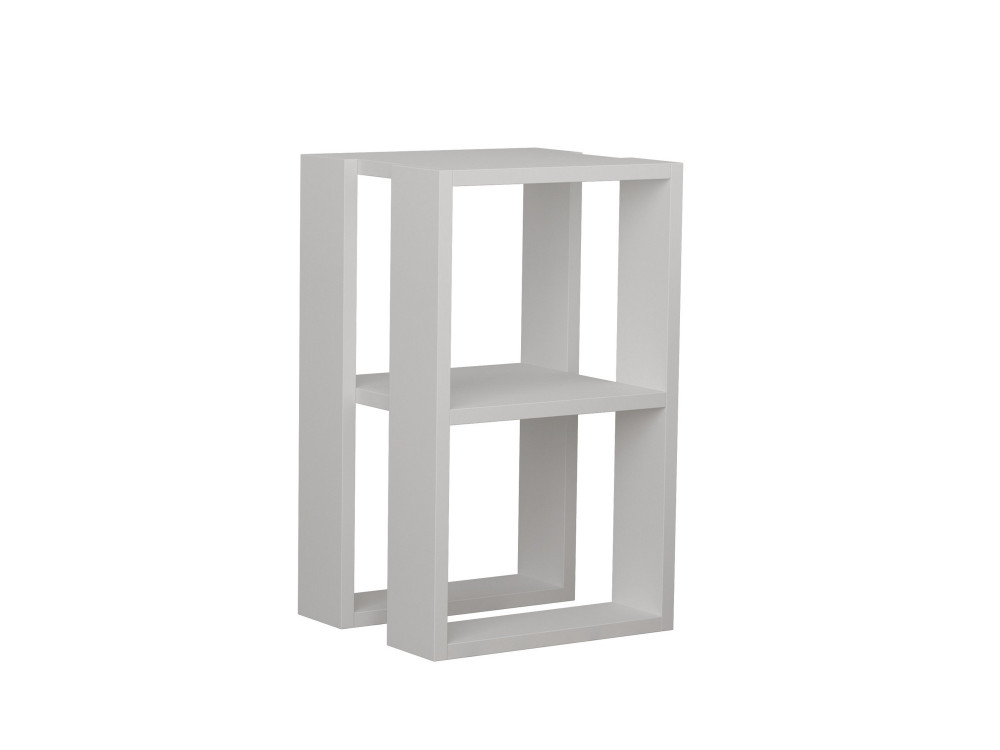 Comodino in legno "Lonie" 30 x 30 x 55 cm - Bianco