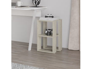 Comodino in legno "Lonie" 30 x 30 x 55 cm - Travertino 2