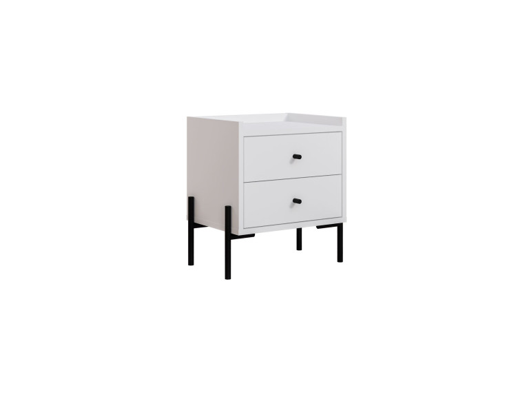 Comodino in legno "Malta" - 45 x 35 x 52 cm - Bianco