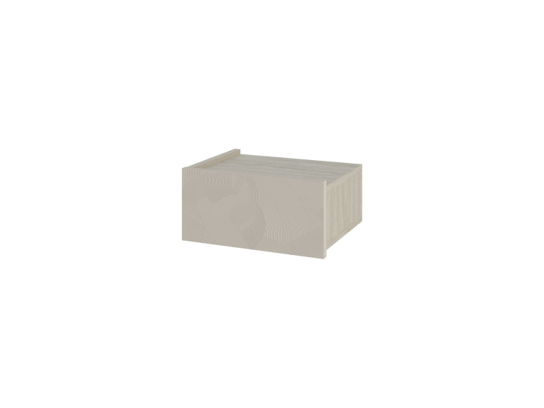 Comodino in legno "Onda" - 38 x 31 x 18 cm - Beige