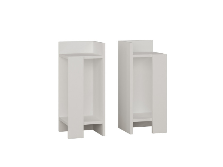 Set di 2 comodini in legno "Elos" - 25 x 27 x 60 cm - Bianco