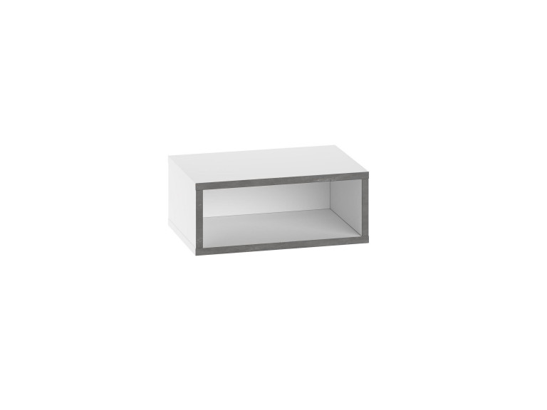 Comodino in legno "Brik" con illuminazione LED - 45 x 30 x 18 cm - Bianco
