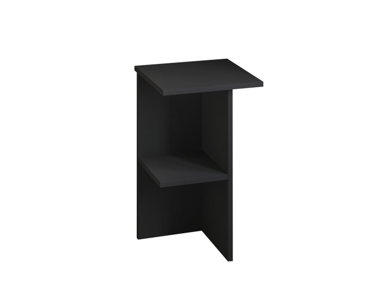 Comodino in legno "Leray" - 36 x 36 x 60 cm - Grigio antracite