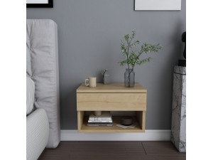 Comodino in legno "Jamot" - 45 x 29 x 32 cm - Beige 2