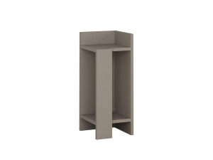 Comodino in legno "Elos Right" - 25 x 27 x 60 cm - Marrone chiaro moka