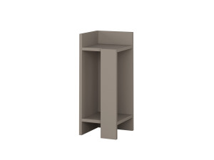 Comodino in legno "Elos Left" - 25 x 27 x 60 cm - Marrone moka chiaro