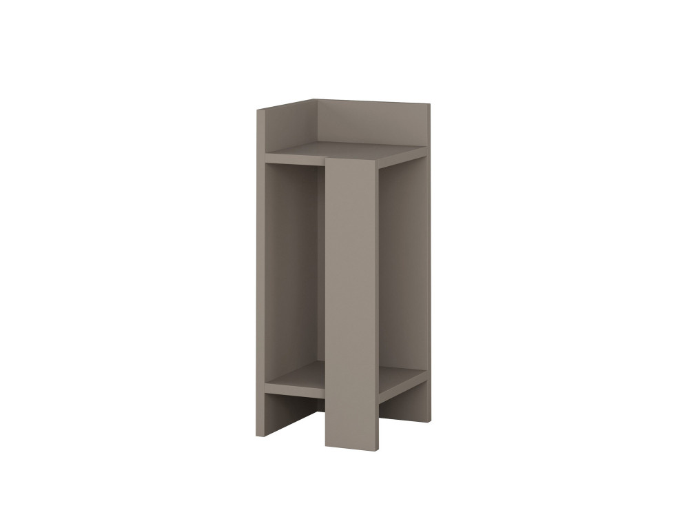 Comodino in legno "Elos Left" - 25 x 27 x 60 cm - Marrone moka chiaro