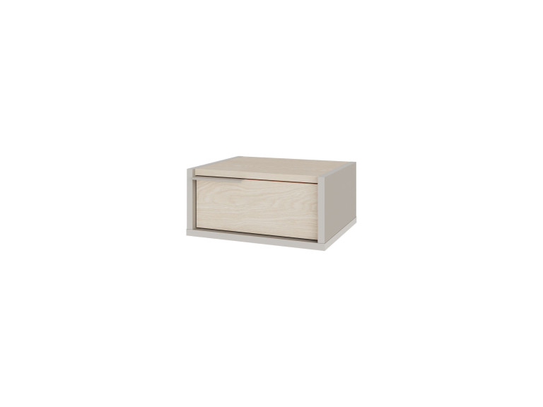 Comodino in legno a parete "Eco" - 40 x 30 x 19 cm - Pietra arenaria
