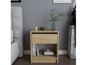 Comodino in legno "Sheridan" - 45 x 40 x 53 cm - Beige 2
