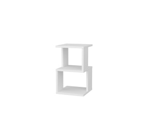 Comodino in legno "Carter" - 30 x 30 x 49 cm - Bianco