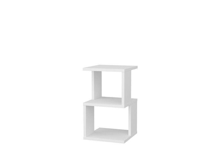Comodino in legno "Carter" - 30 x 30 x 49 cm - Bianco