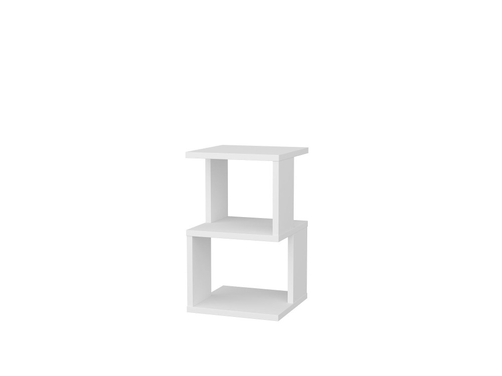 Comodino in legno "Carter" - 30 x 30 x 49 cm - Bianco