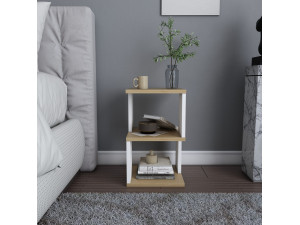 Comodino in legno "Carter" 29,6 x 29,6 x 49,4 cm - Rovere 2