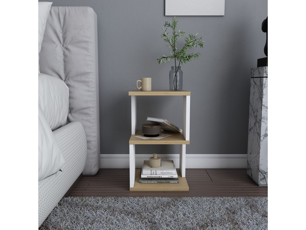 Comodino in legno "Carter" 29,6 x 29,6 x 49,4 cm - Rovere