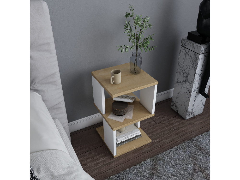 Comodino in legno "Carter" 29,6 x 29,6 x 49,4 cm - Rovere