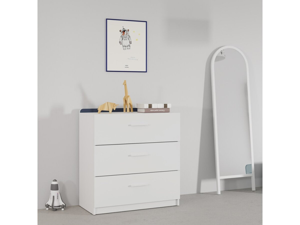 Cassettiera per bambini "Reverso" - Bianco opaco