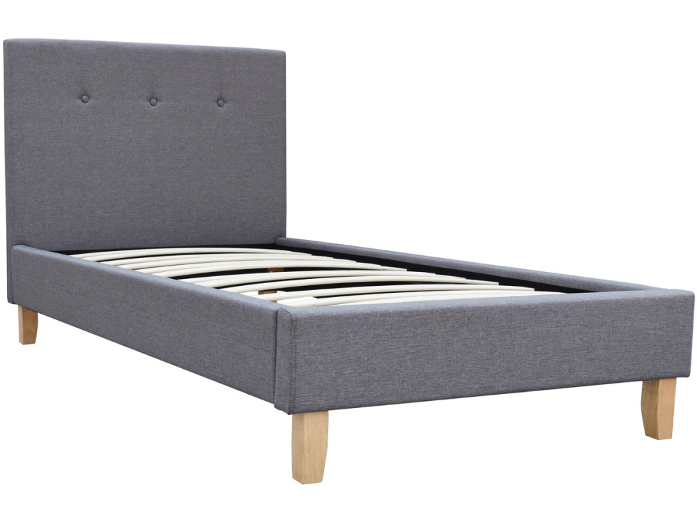 Letto "Elise" - 90 x 190 cm -Grigio chiaro