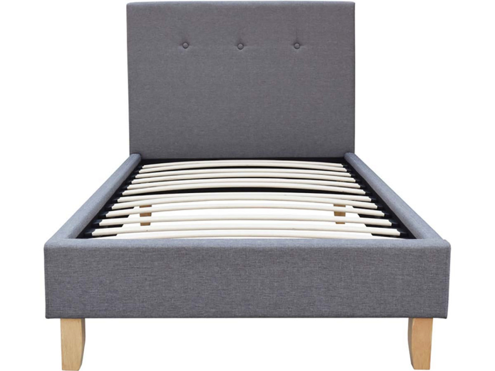 Letto "Elise" - 90 x 190 cm -Grigio chiaro