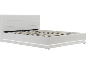 Letto LED con contenitore "Anastasia" - 180 x 200 cm - Bianco