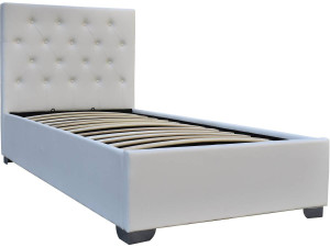 Letto singolo con contenitore "TINO" - 90 × 190 cm - Bianco