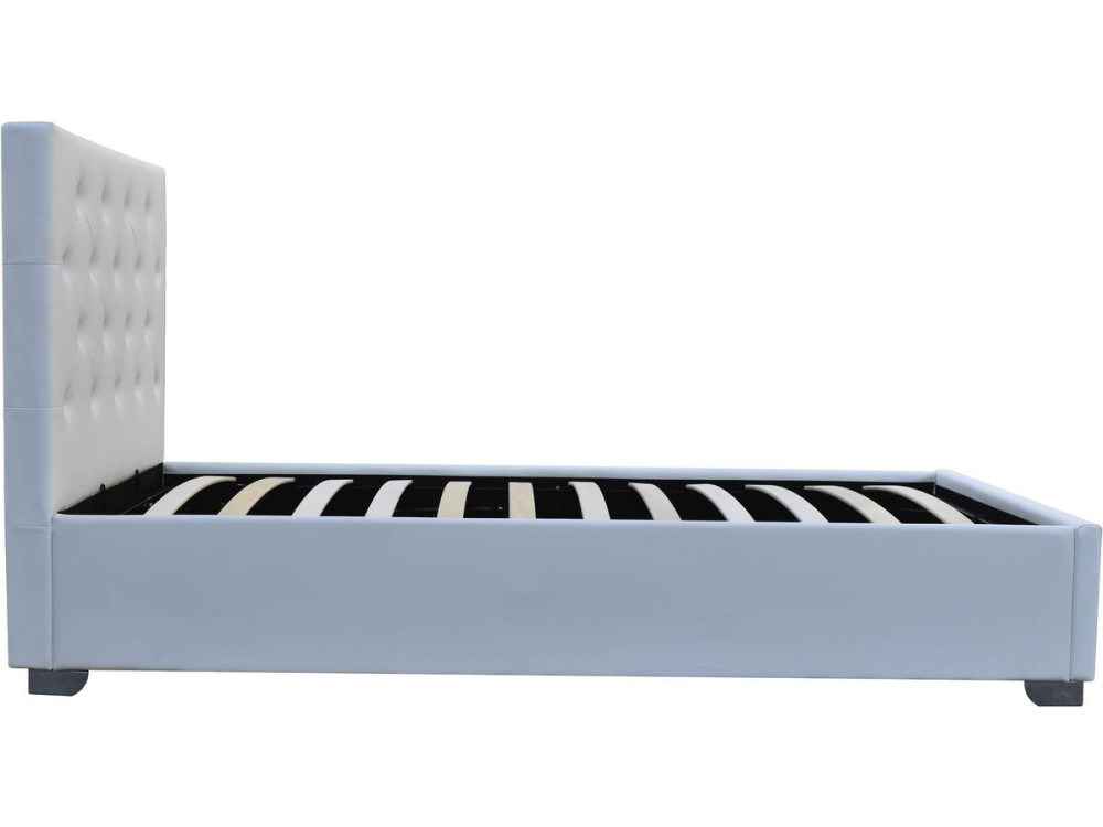 Letto singolo con contenitore "TINO" - 90 × 190 cm - Bianco