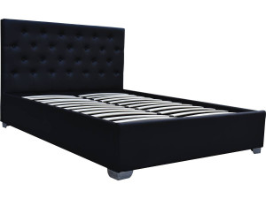 Letto matrimoniale con contenitore "TINO" - 180 x 200 cm - Nero
