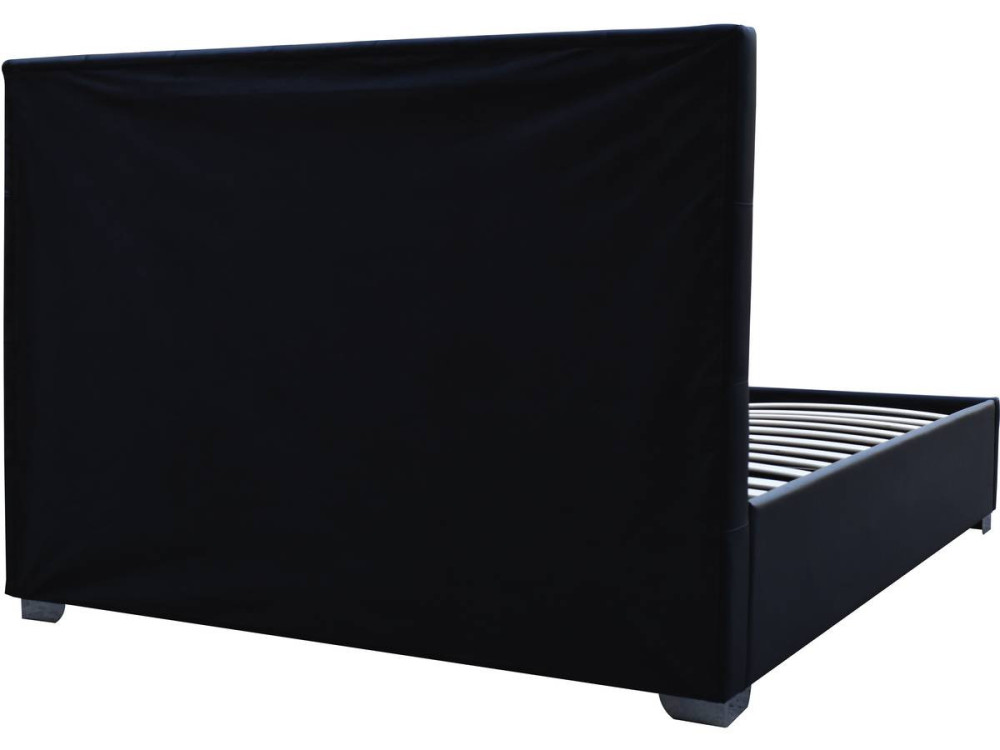 Letto matrimoniale con contenitore "TINO" - 180 x 200 cm - Nero