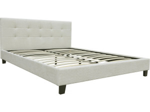 Letto "Julia" tessuto riccio 140x190cm- crema 2