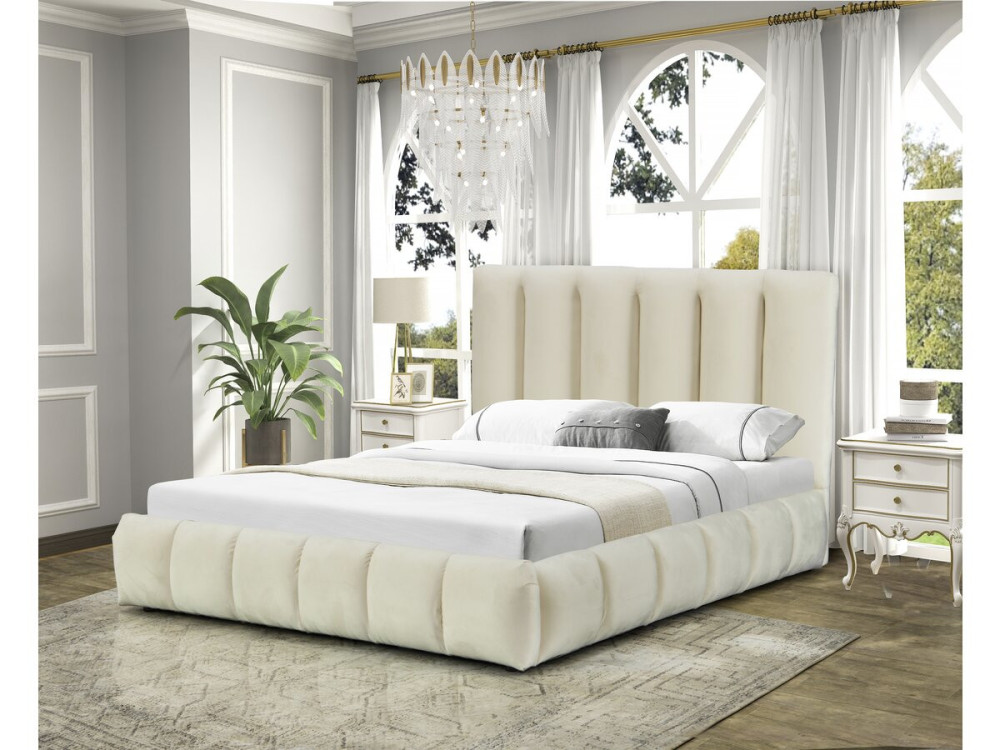 Letto "Annie" con cassettone 160 x 200 cm - Beige