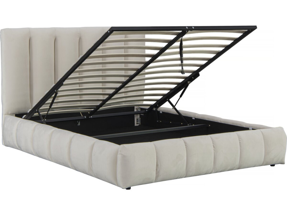 Letto "Annie" con cassettone 160 x 200 cm - Beige