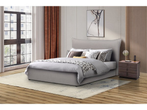 Letto con contenitore matrimoniale "Megeve" da 140 x 200 cm - Grigio 2