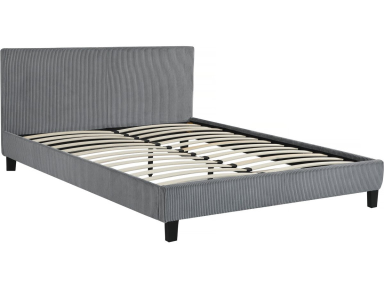 Letto in velluto a coste “Ambre” - 140 x 190 - Grigio