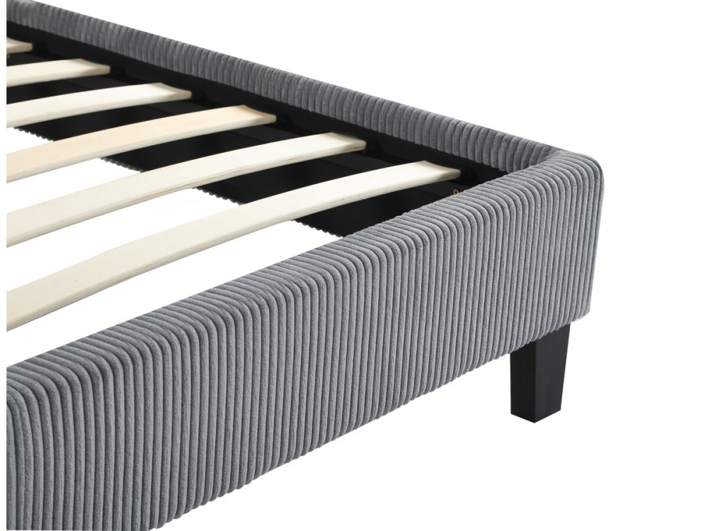 Letto in velluto a coste “Ambre” - 140 x 190 - Grigio