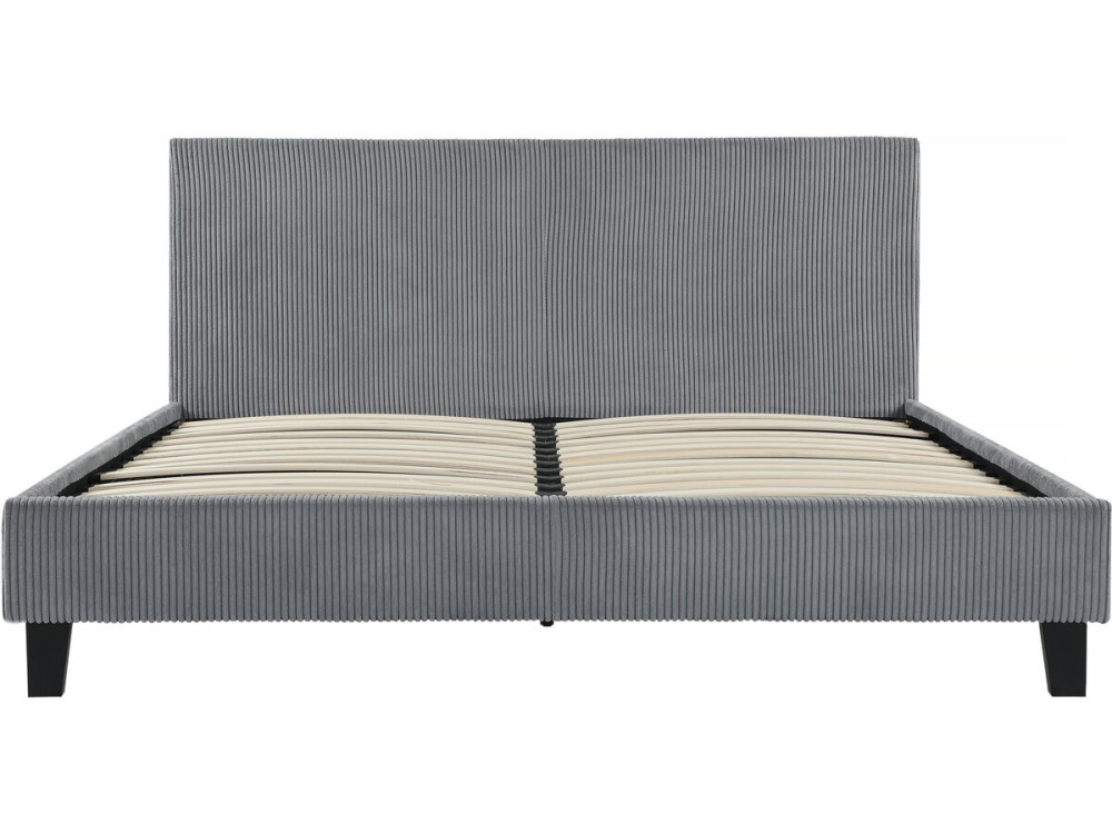 Letto in velluto a coste “Ambre” - 140 x 190 - Grigio